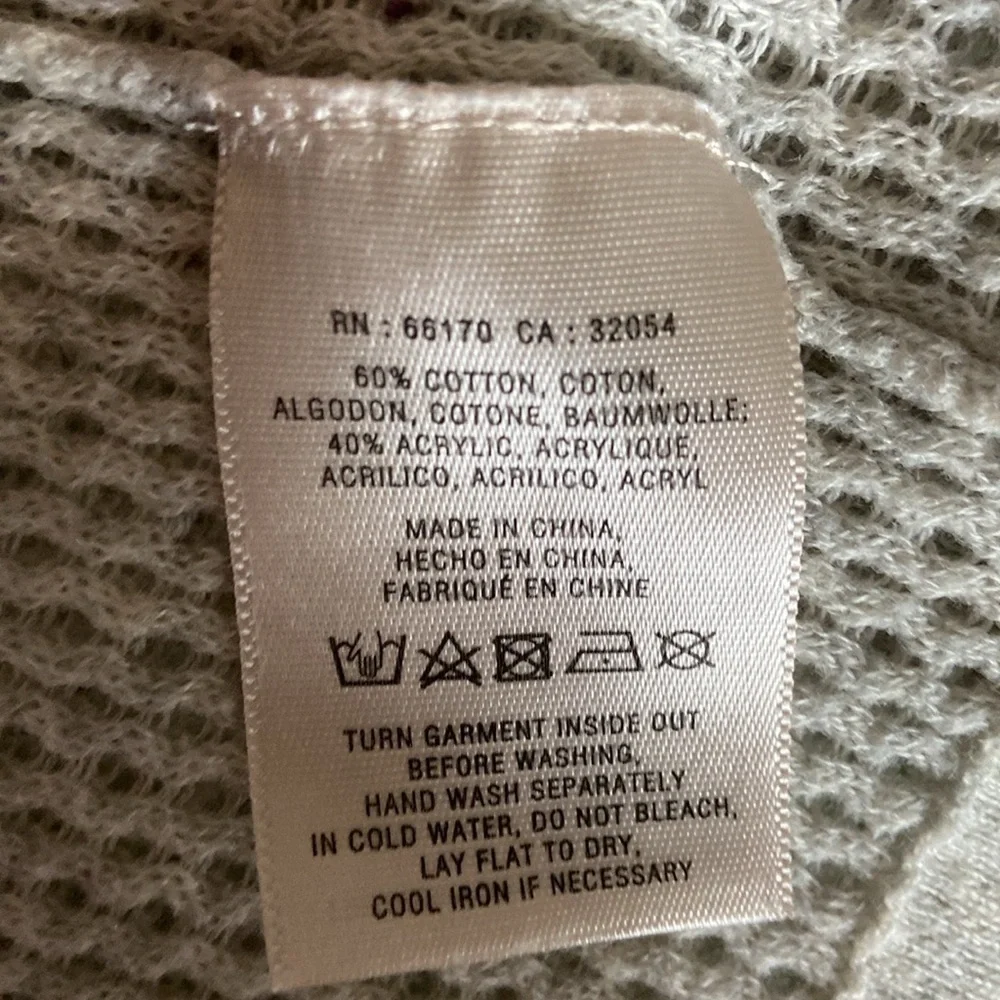 Angel of the North Light Gray Cotton Open Cardigan Cozy Lightweight Sweater knit